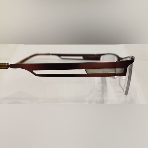Hunter HT-837 C2 57-16-135mm Brown Metal Half Rim Eyeglasses - Picture 2 of 12